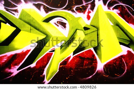 3d graffiti art. Abstract 3d Graffiti Art
