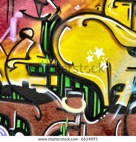 stock photo Colorful graffiti wallpaper