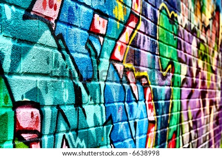 graffiti wallpaper backgrounds. stock photo : Pretty graffiti