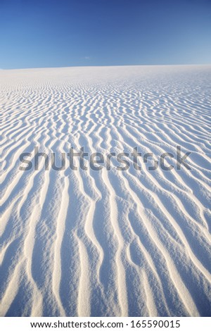 Dramatic ripple effect on sand dunes in Lencois Maranheses National Park Brazil