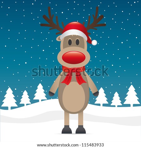 rudolph reindeer red nose and hat rudolph reindeer red nose and hat