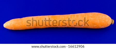 Carrot isolated on blue background