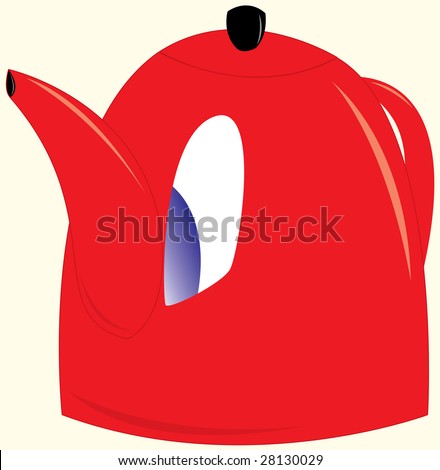 Vector teapot with a smiled eyes