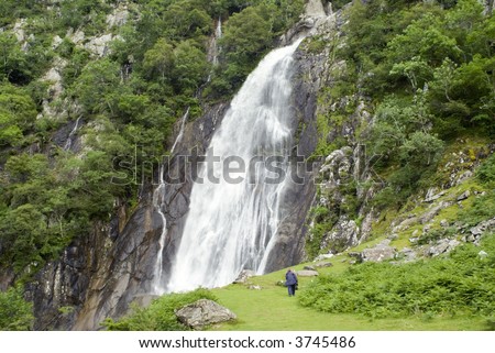 Aber Falls in Snowdonia National Park - landscape orientation