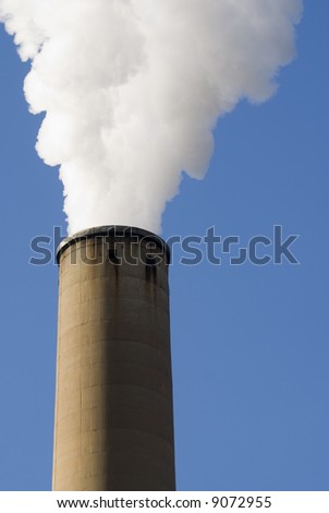 Smoking Industrial Chimney - portrait orientation