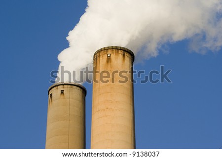 Smoking Industrial Chimney - landscape orientation