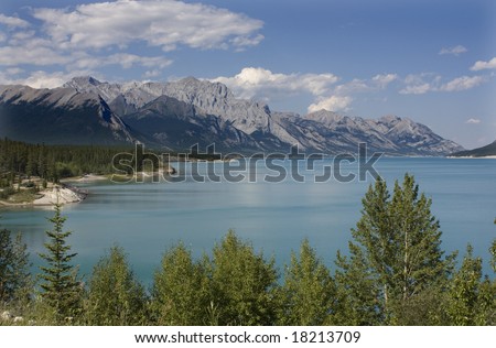 Abraham Lake in Banff National Park Canada