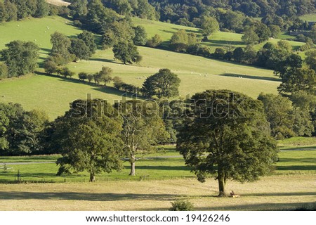 Hope Valley in Peak District National Park Derbyshire England