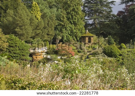 English country garden in summer Leicestershire England