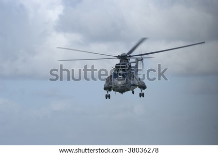 Sikorsky Sea King Mk7 helicopter from Royal Navy Airborne Surveillance and Control ASaC