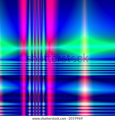 Fantasy laser beam on abstract background