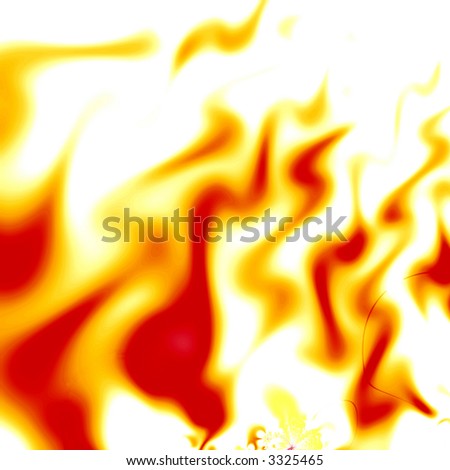 Fire isolated on white background