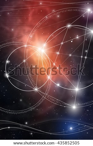 Sacred geometry. Mathematics, nature, and spirituality in Space. The formula of nature. There is no beginning and no end of the Universe, and no beginning and no end of the Life and the Bliss.