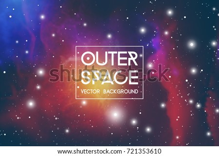 Outer space futuristic background with cosmos and sky.