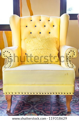 Yellow comfortable chair