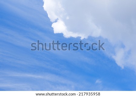 Beautiful cloudscape with different types of clouds