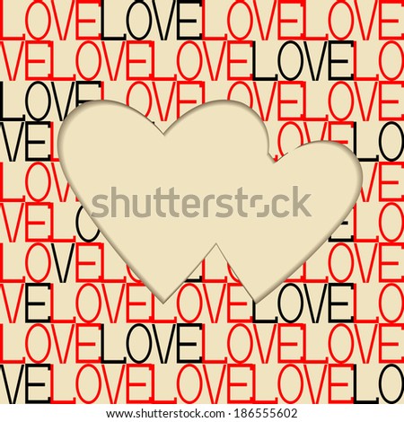 vintage background with hearts for your design.illustration.raster version