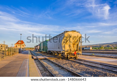 Cargo Wagons at Sunset