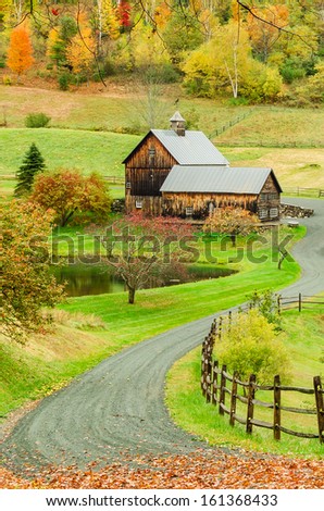 The New England Countryside in Autumn