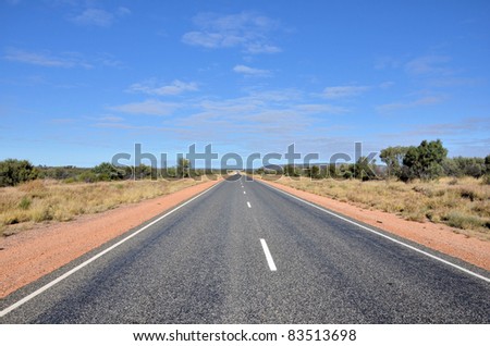 Straight Road in the Australian Outback