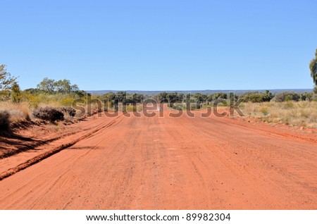 A Typical Rugged Road in The Australian Outback