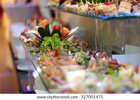 Finger food arrangement - food catering