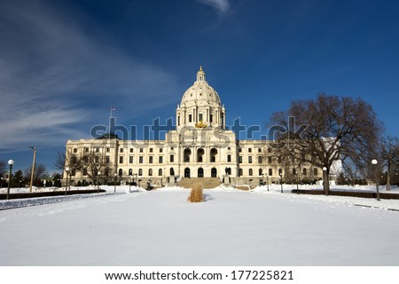 Winter time, State Capital Building, Saint Paul, Minnesota, USA