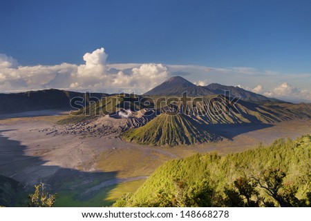 Awesome landscape of Mount Bromo in Indonesia