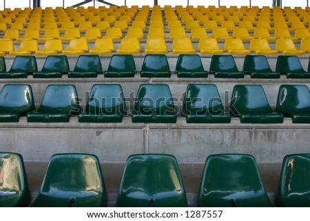 Isolated empty stadium seats