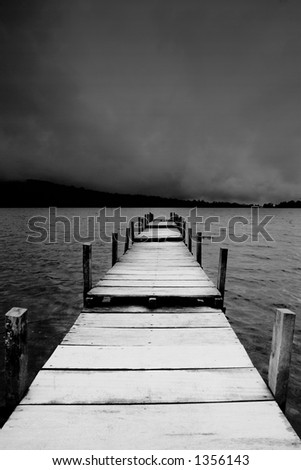 Pier in Black and White
