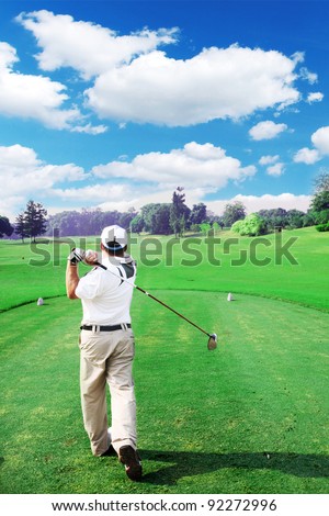 Golfer swing with driver