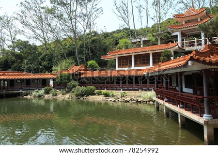 Chinese garden in Fairy lake Botanical garden, Shenzhen, China.