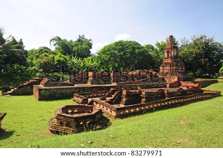 Wiang Kum Kam, The ancient city located in Chiang Mai, Thailand.  The old city was built by King Mangrai around the latter part of the 13th century.