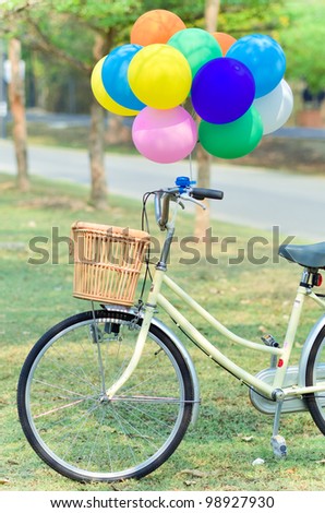 classic bicycle with balloon