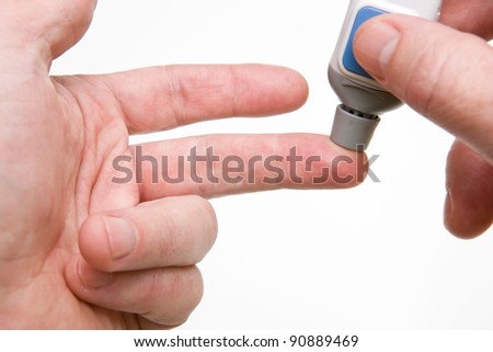 pricking finger