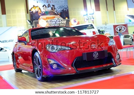 CHONBURI, THAILAND - NOVEMBER 02: The Toyota 86 at 15th Pacific Motor Show Modern Life Drive Smart on November 02, 2012 in Chonburi, Thailand.