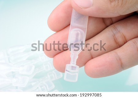 isolated lubricant eye drops vial