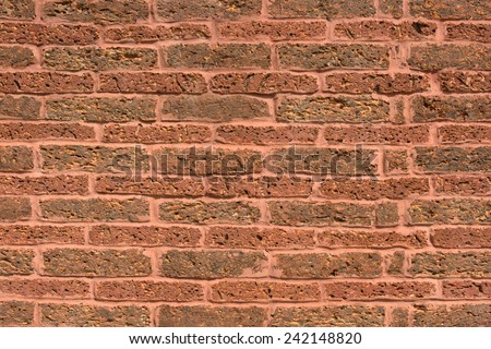 abstract closeup the aged orange brick wall