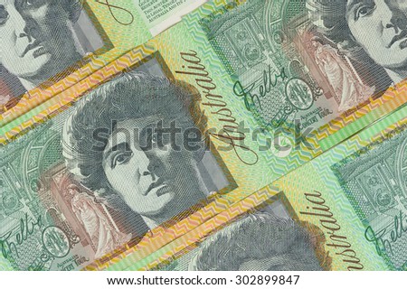 closeup details of Australian one hundred dollar bill