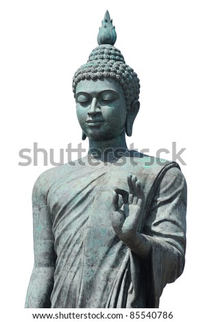 Big Buddha image isolate on white background