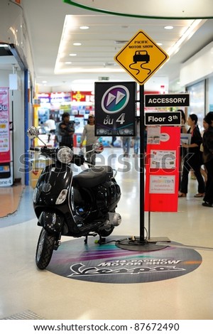 CHONBURI, THAILAND - OCTOBER 29: The Vespa LX150 at 14th Pacific Motor Show Fast Forward on October 29, 2011 in Chonburi, Thailand.