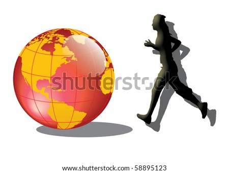 Running around world