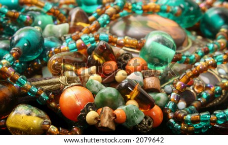 Vintage Style Beaded Necklaces and Bracelet, Close-up