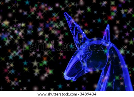 unicorn black background