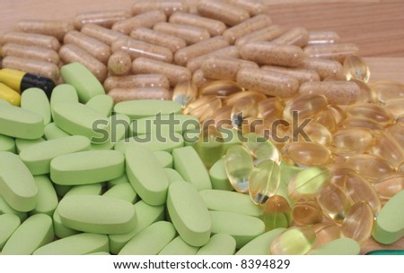Various Vitamins, Dietary Supplements and Antibiotics