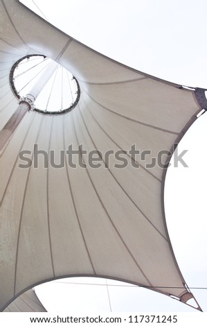 Canvas roof isolated of white