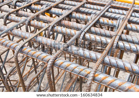 Steel rods mesh reinforcement