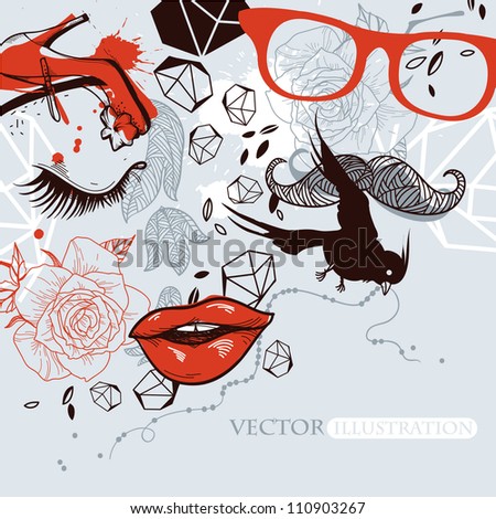 vector background with abstract man and woman vector background with abstract man and woman
