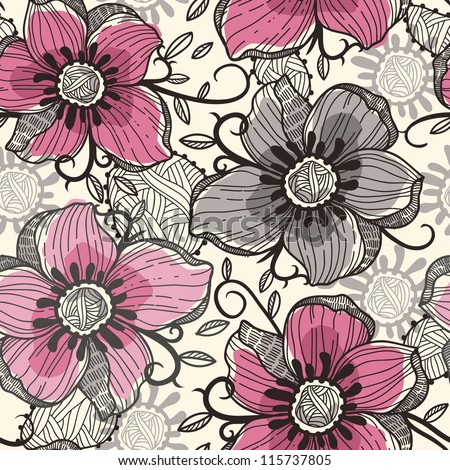 vector floral seamless pattern vector floral seamless pattern