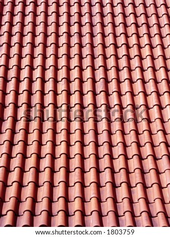 Red roofing tiles